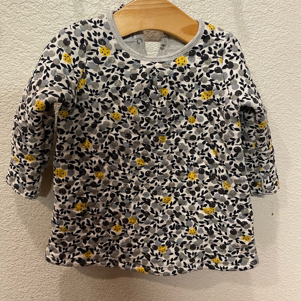 Petit Bateau floral winter dress 12month. In mint condition!